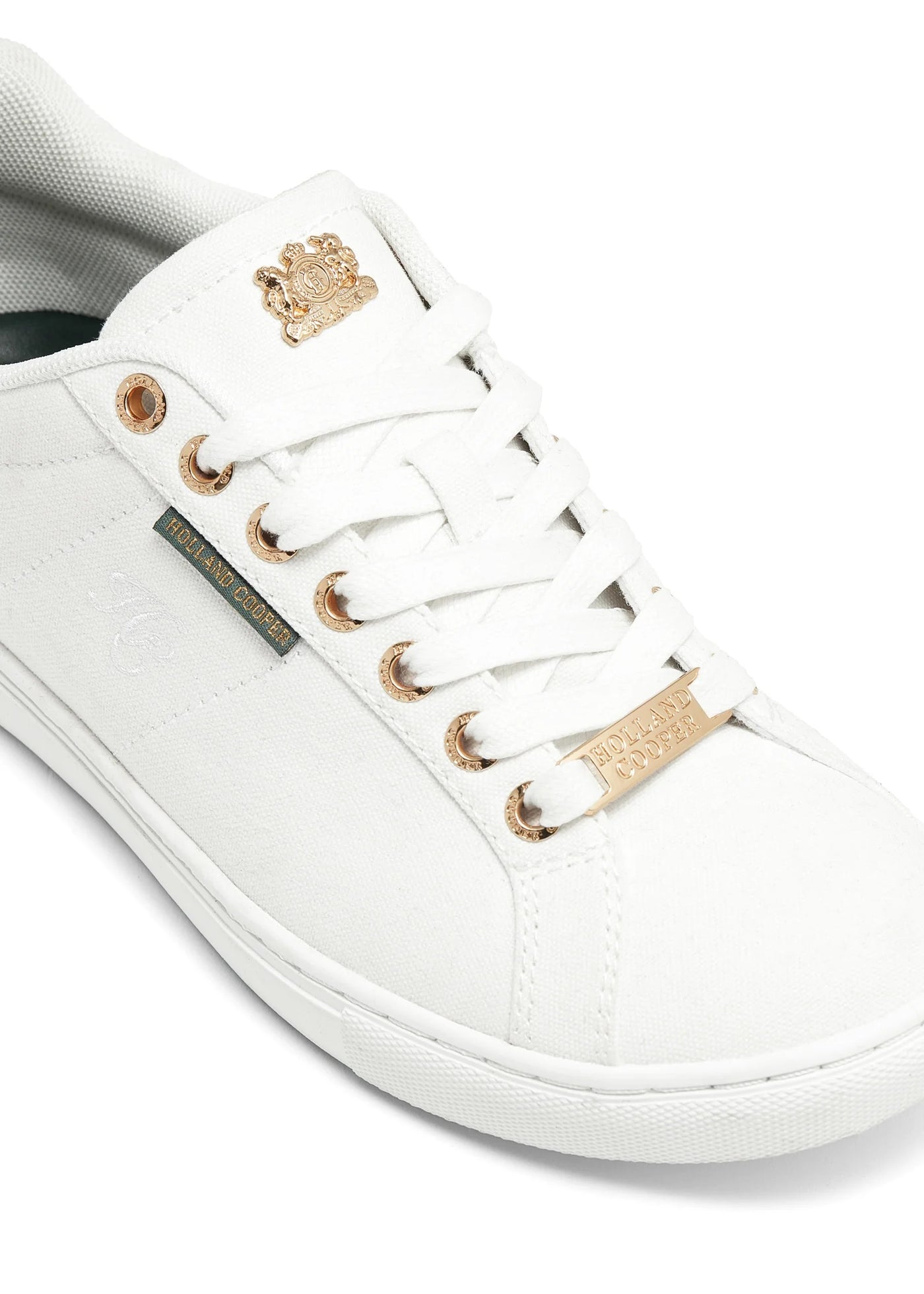 Holland Cooper Chelsea Court Ladies Trainer in White Details