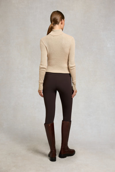 Holland Cooper Contour Legging in Chocolate Model Back
