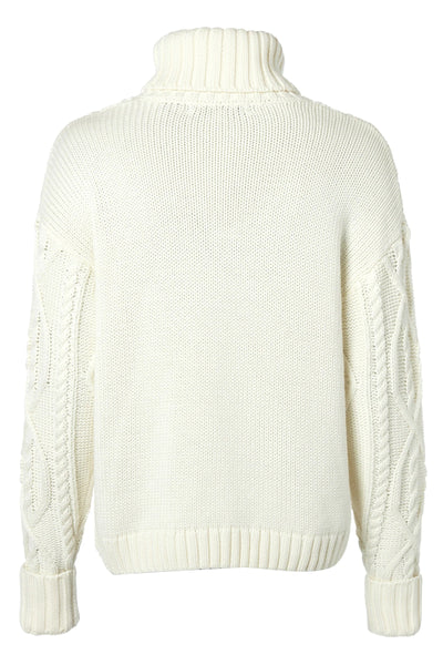 Holland Cooper Noveli Cable Knit in Natural Back