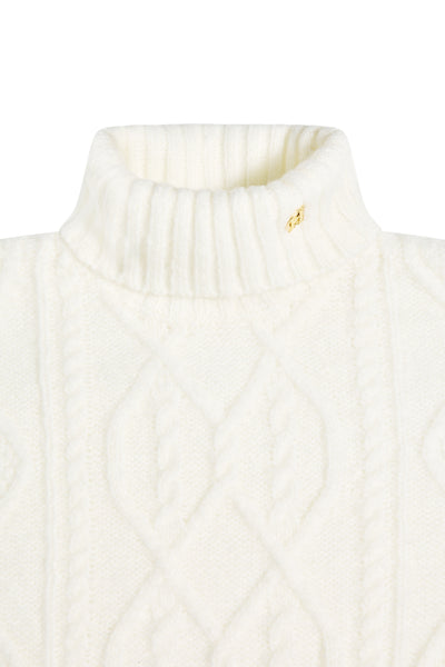 Holland Cooper Noveli Roll Neck Knit in Natural Neck