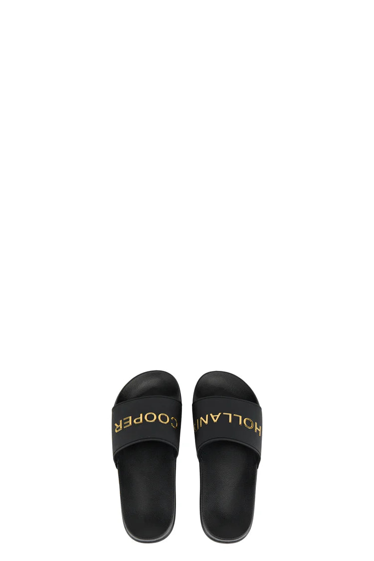Holland Cooper Pool Slide in Black Gold Top