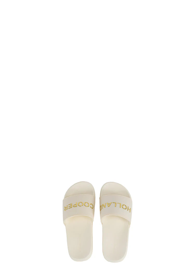 Holland Cooper Pool Slide in Cream Gold Top