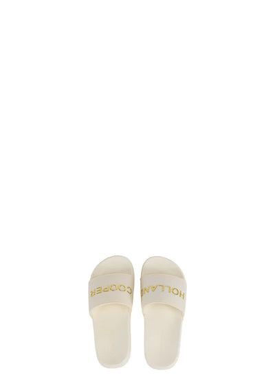 Holland Cooper Pool Slide in Cream Gold Top