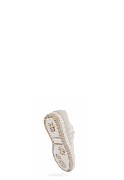 Holland Cooper Retro Ladies Trainer in Off White Sole