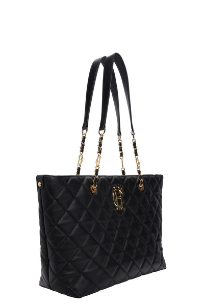 Holland Cooper Soho Quilted Tote Bag in Black Angle