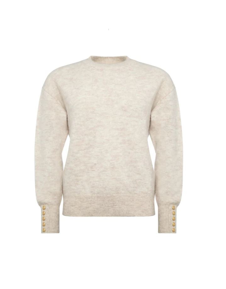 Holland Cooper Tori Crew Knit in Barley Front