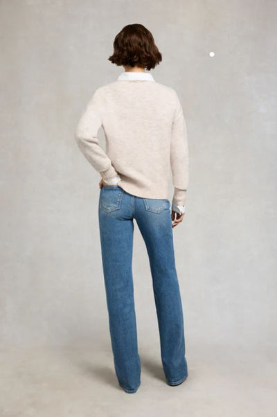 Holland Cooper Tori Crew Knit in Barley Model Back