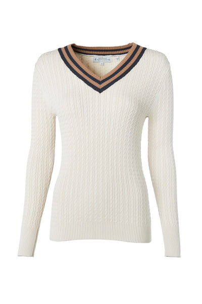 Holland Cooper Zoe Knit Ladies Knitwear in Almond Front