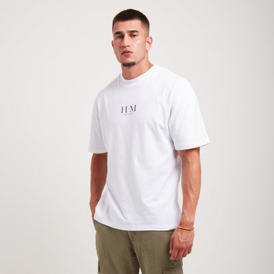 House Of Man HoM Logo T Shirt in White