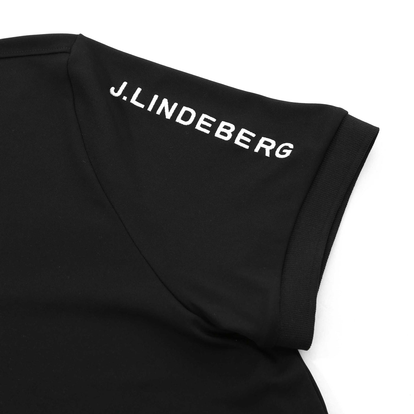 J.Lindeberg Tour Tech Regular Fit Polo Shirt in Black Sleeve Logo