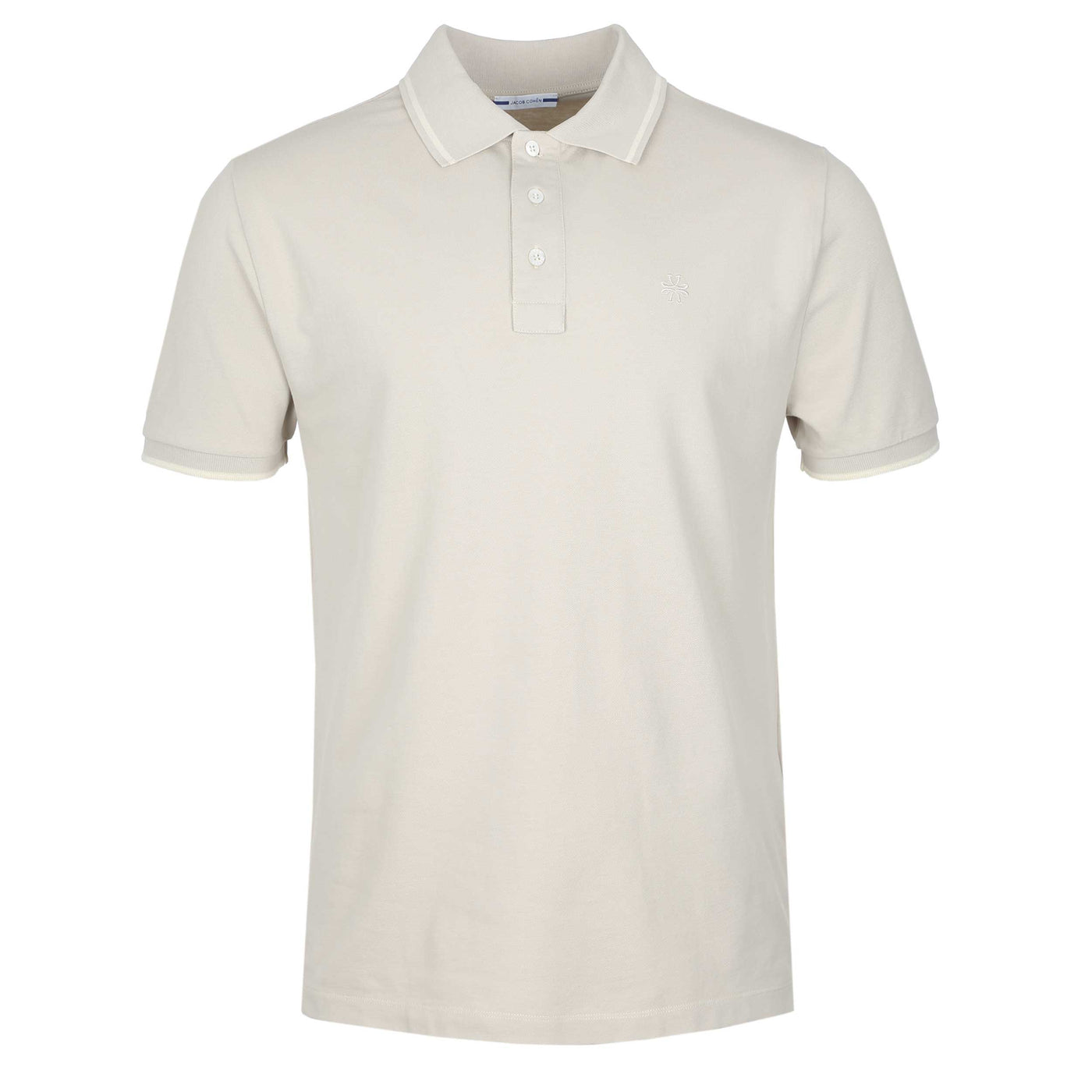 Jacob Cohen Tipped Polo Shirt in Cream