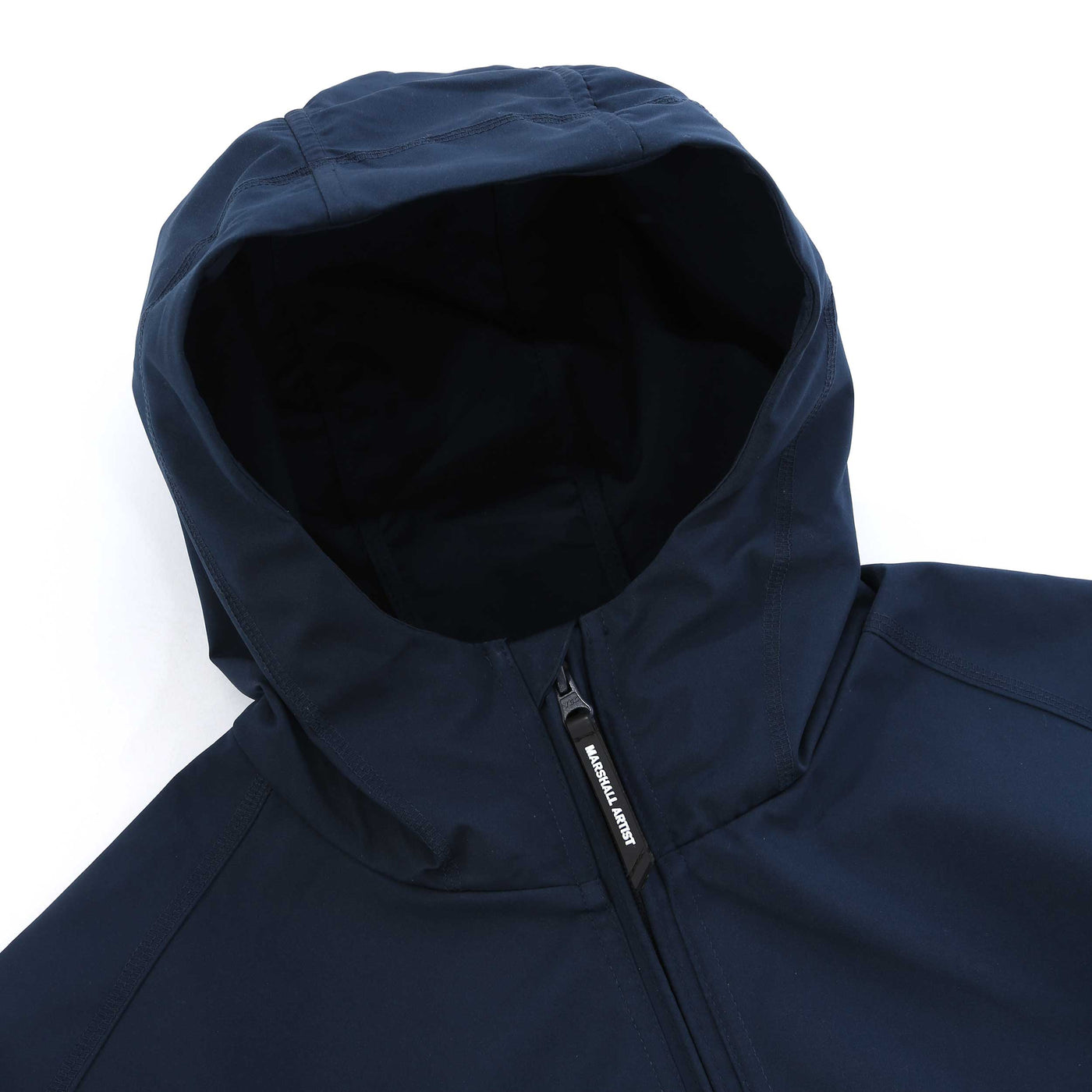 Marshall Artist Adv-Lite Sheel Jacket in Navy Hood