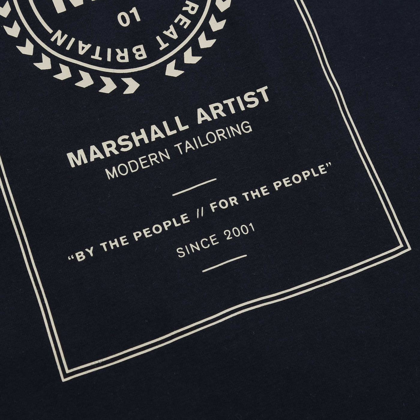 Marshall Artist Cartellino T Shirt in Navy Logo 2