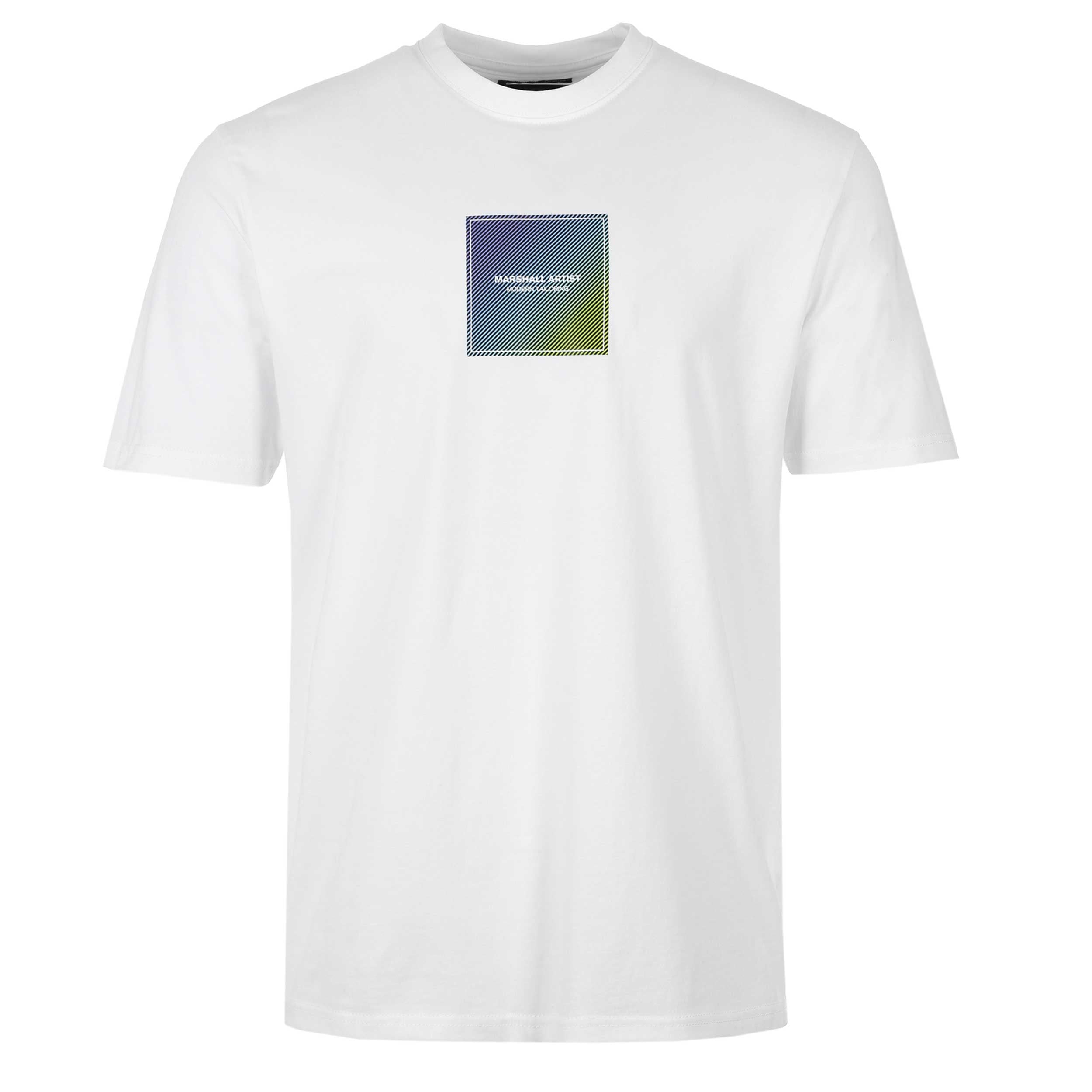 Marshall Artist Linear Box T Shirt in White