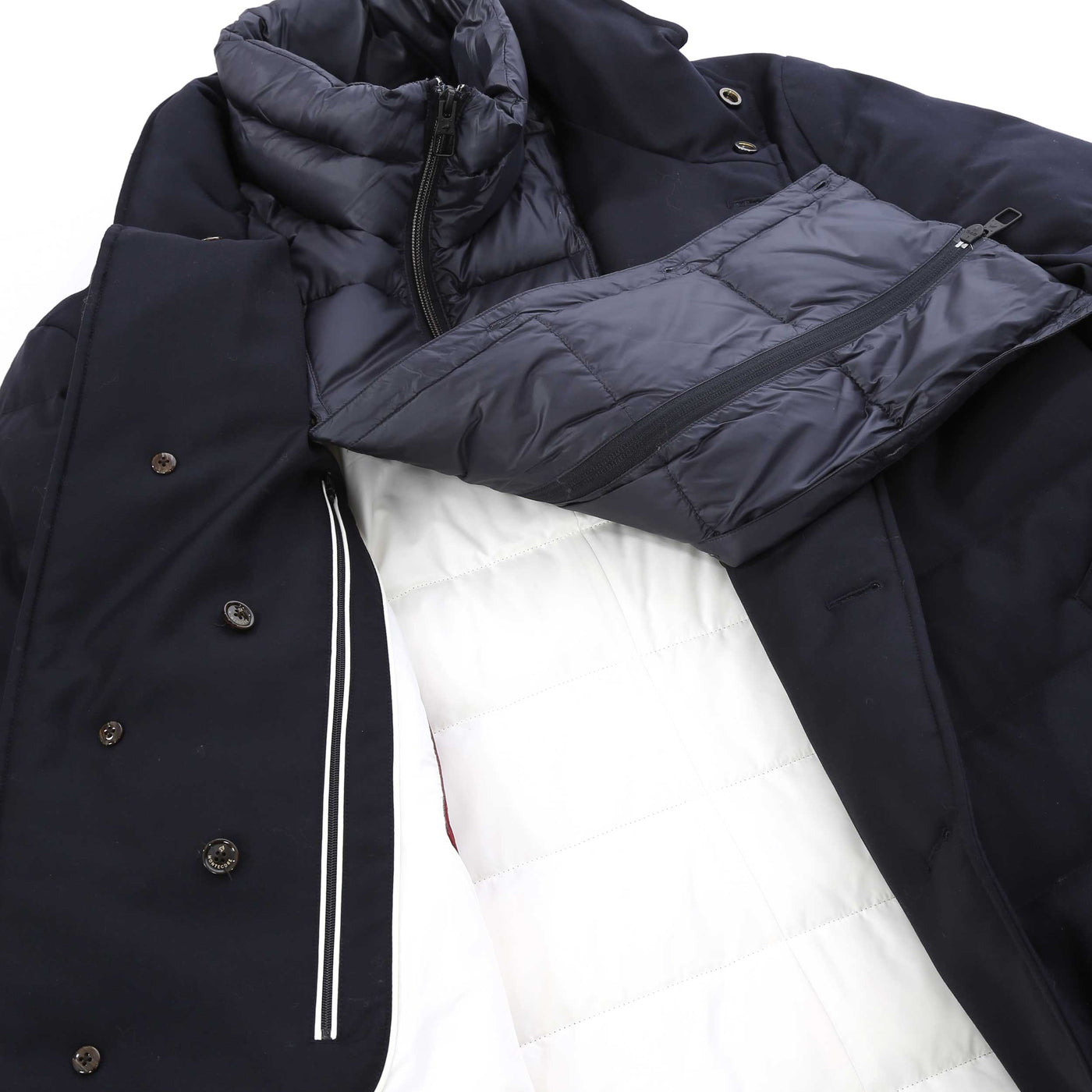 Montecore 3/4 Length Padded Jacket in Navy Bib Removed