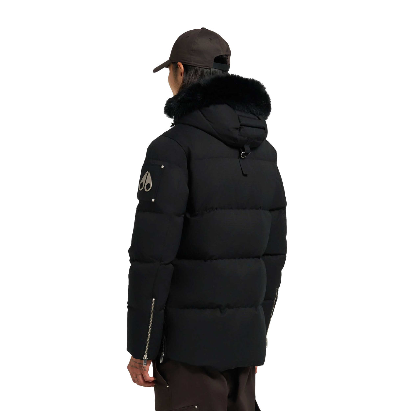 Moose Knuckles 3Q Jacket in Black & Black Fur back