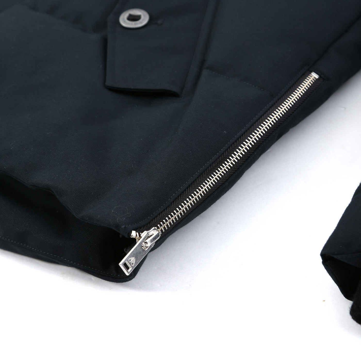 Moose Knuckles 3Q Jacket in Navy & Black Fur Side zip