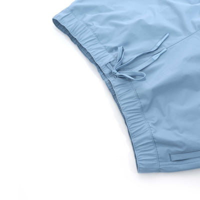 Moose Knuckles Logo Shorts Swim Short in Sea Blue Waist