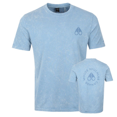 Moose Knuckles Off Island T Shirt in Sea Blue