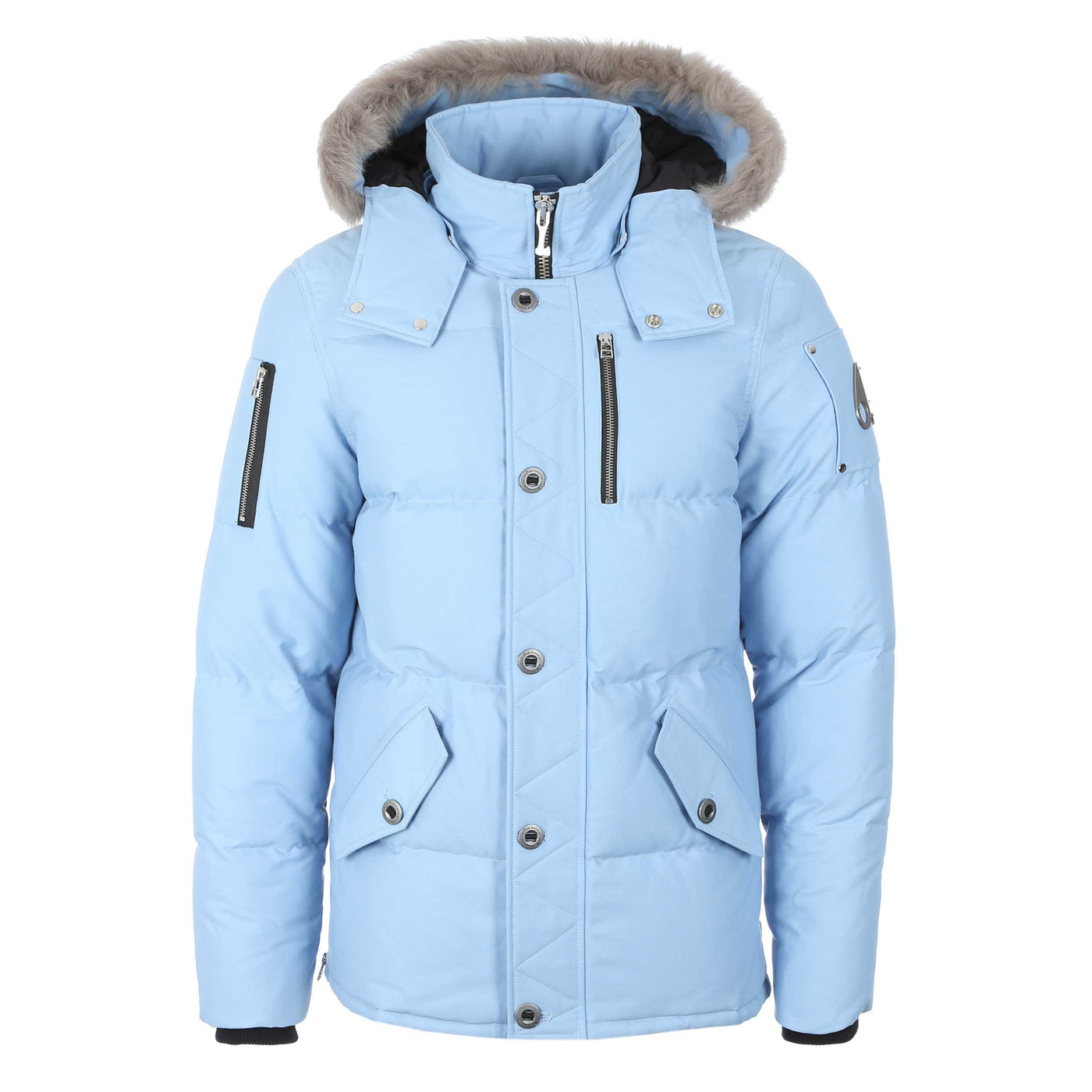 Moose Knuckles 3Q Jacket in Rain & Stone Fur Front