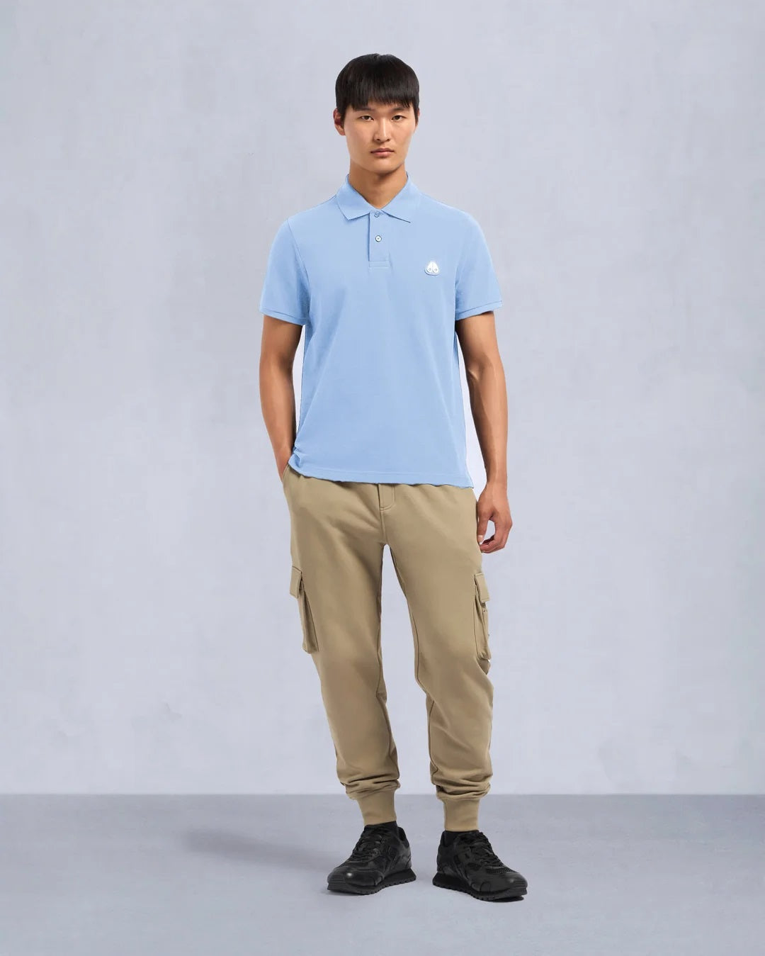 Moose Knuckles Everett Polo Shirt in Rain