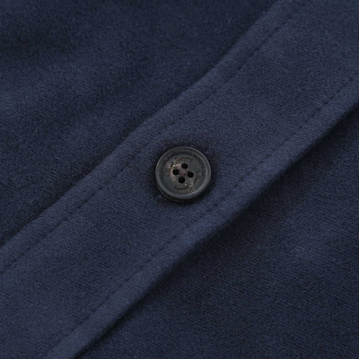 Oliver Sweeney Brahalish Moleskin Overshirt in Navy Button