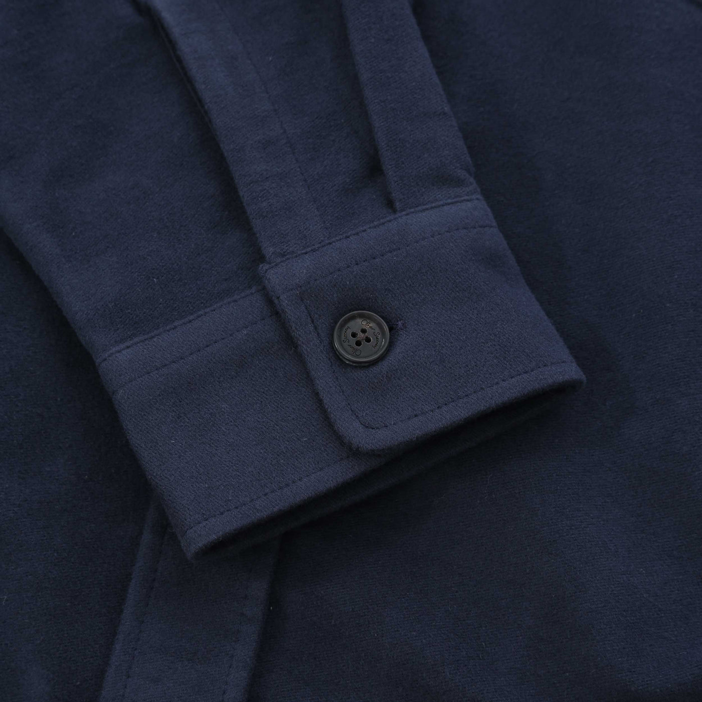 Oliver Sweeney Brahalish Moleskin Overshirt in Navy Cuff