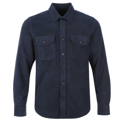 Oliver Sweeney Brahalish Moleskin Overshirt in Navy