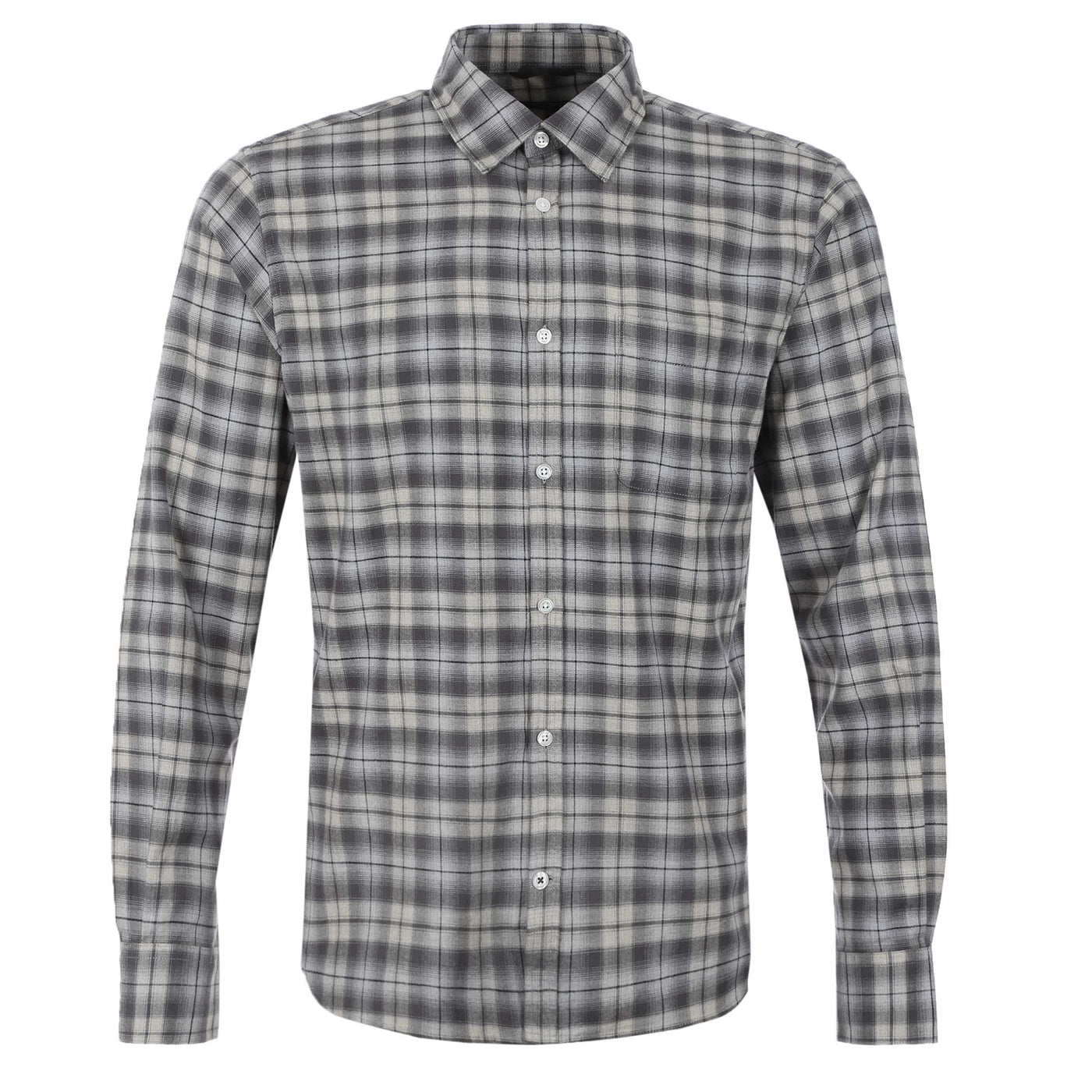 Oliver Sweeney Censo Shirt in Grey Navy Check