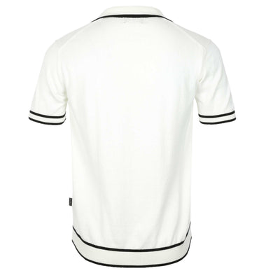 Oliver Sweeney Garras Knit Polo Shirt in Ecru Back