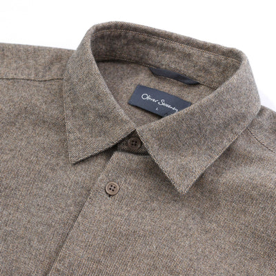 Oliver Sweeney Hawkesworth Shirt in Mole Collar