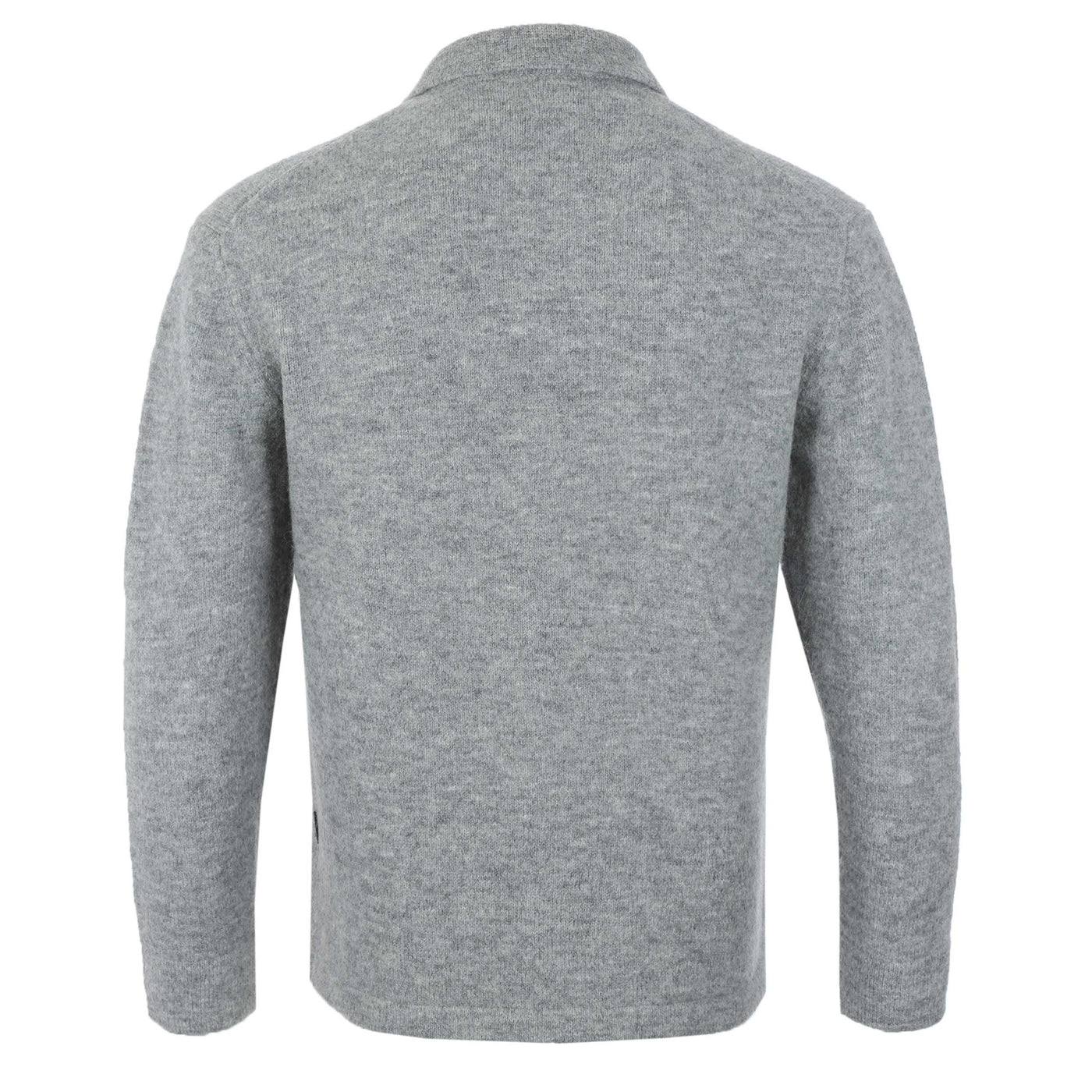 Oliver Sweeney Heywood Knitted Overshirt in Grey Back