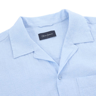 Oliver Sweeney Ravenshead SS Shirt in Light Blue Collar