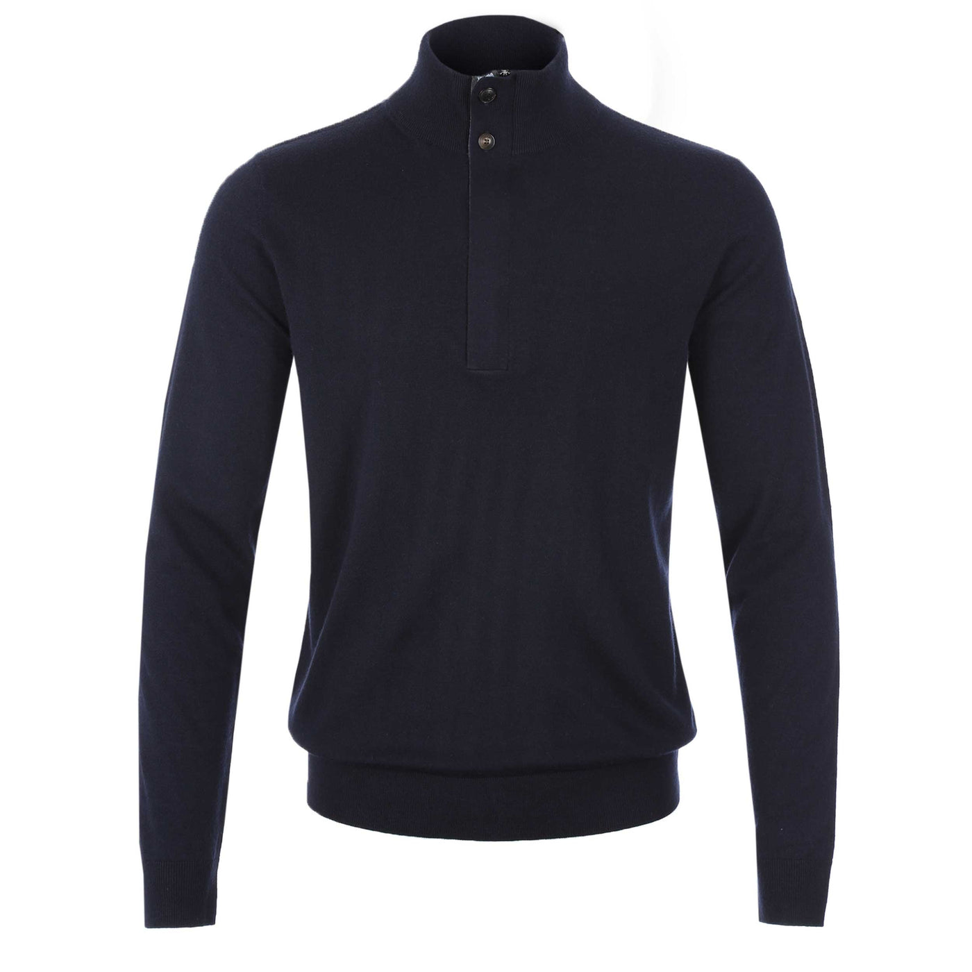 Pal Zileri 2 Button Quarter Zip Knitwear in Navy