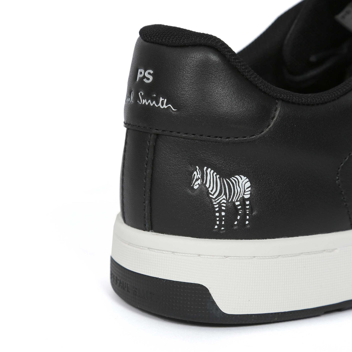 Paul Smith Albany Trainer in Black Heel Logo