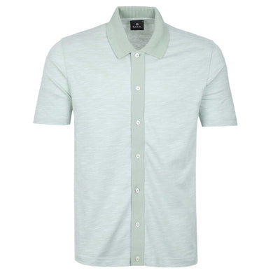 Paul Smith Button Front Polo Shirt in Green