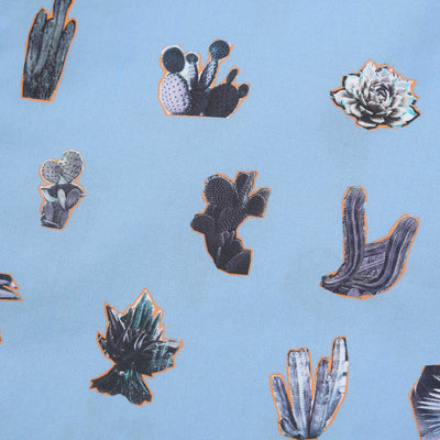 Paul Smith Cactus Print Reg Fit SS Shirt in Blue Logo