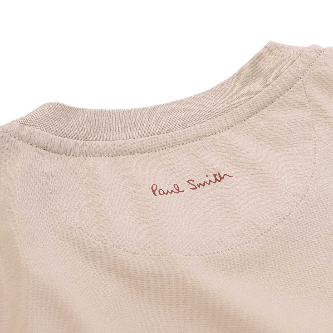 Paul Smith Floral Print T Shirt in Light Beige Nape Logo