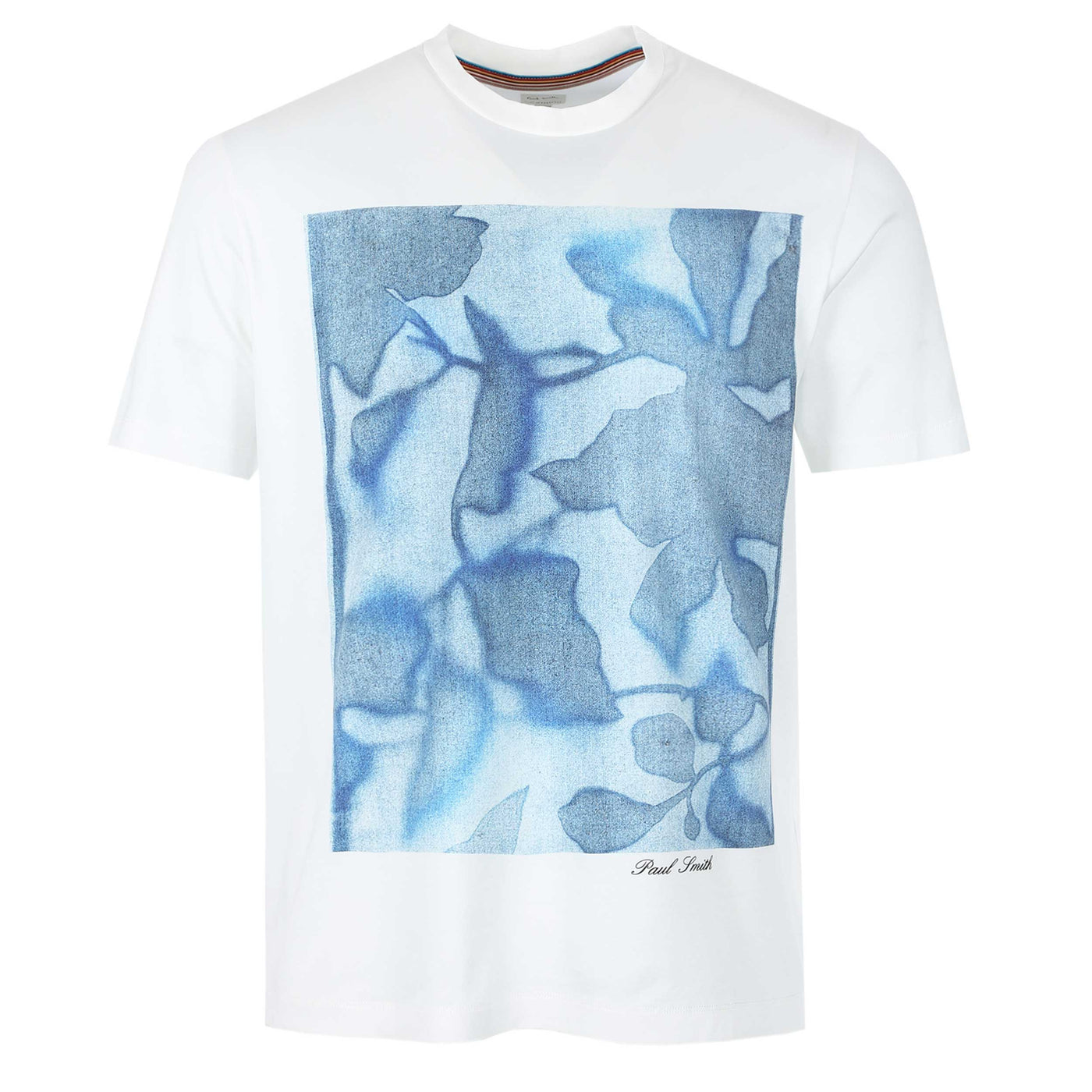 Paul Smith Floral Print T Shirt in Off White