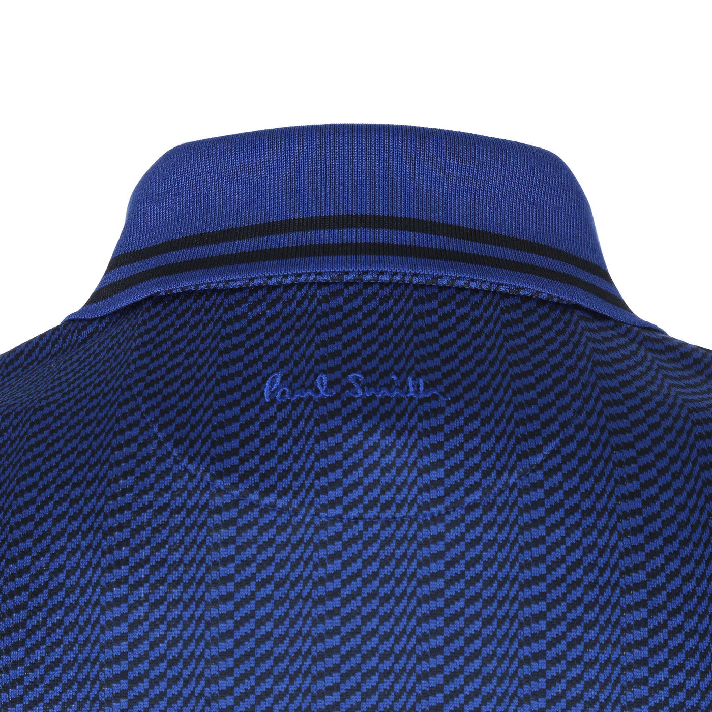 Paul Smith Geometric Polo Shirt in Dark Blue Logo