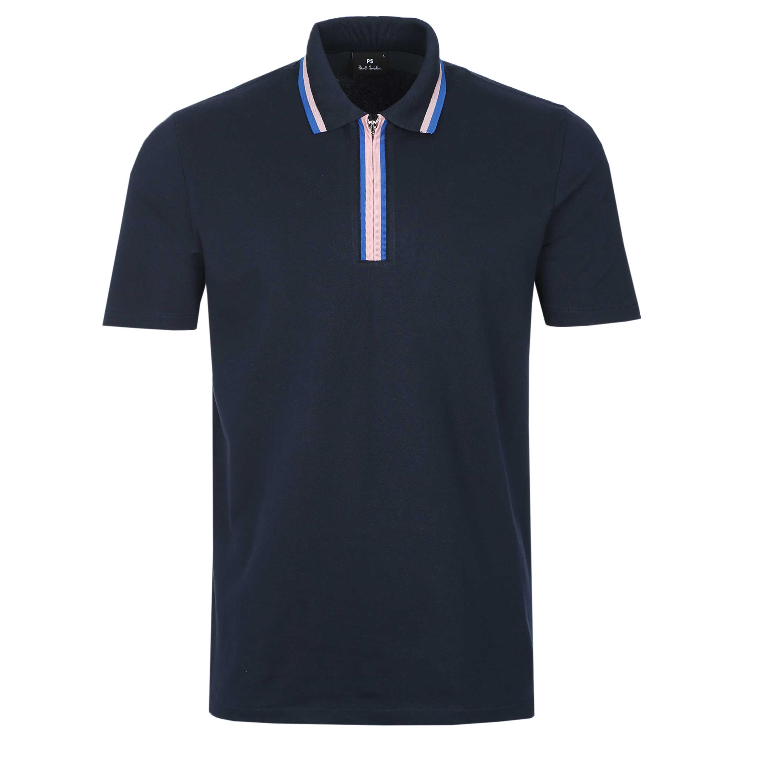 Paul Smith Half Zip Polo Shirt in Navy