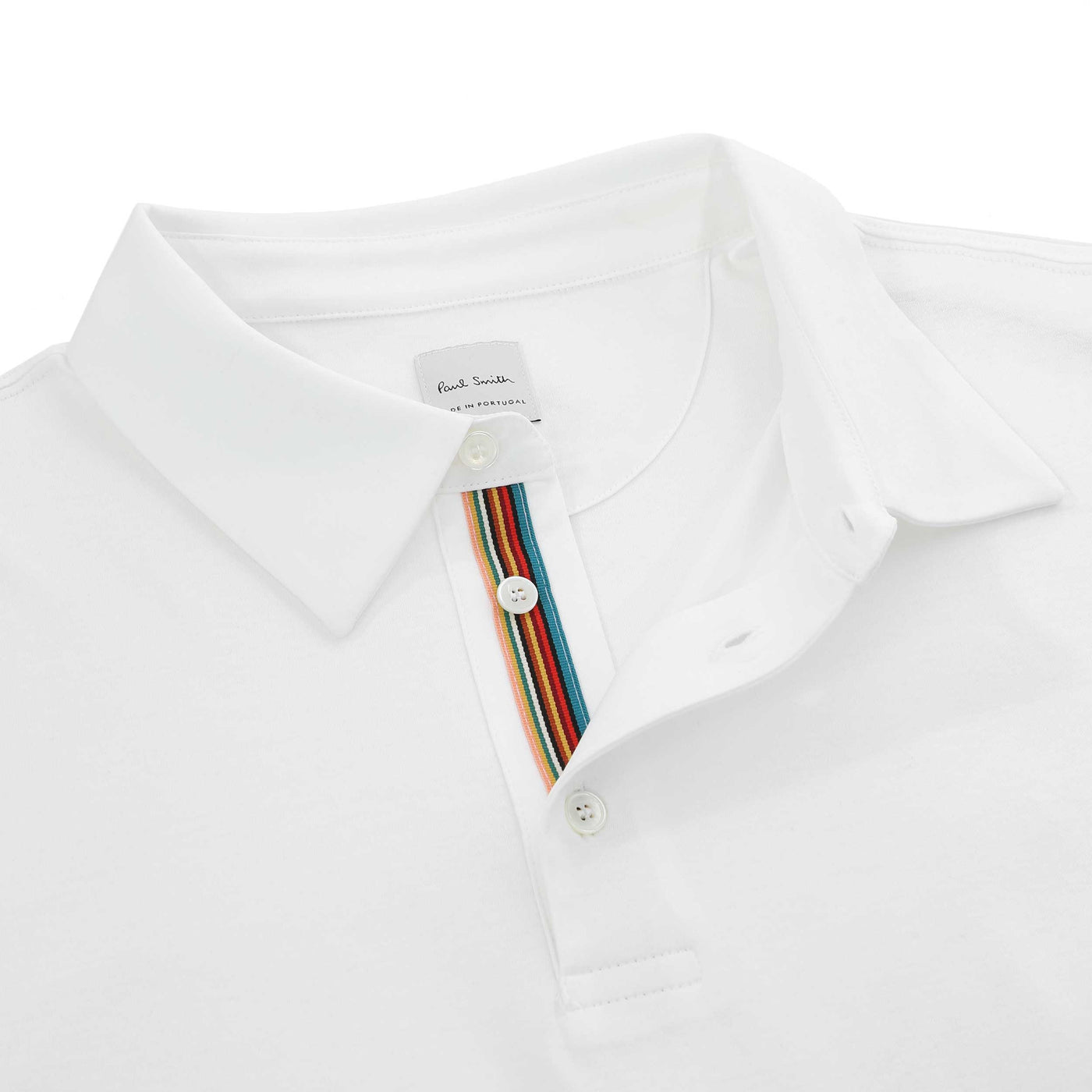 Paul Smith Interlock Polo Shirt in White Collar