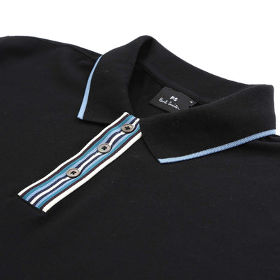 Paul Smith Reg Fit Polo Shirt in Black Placket