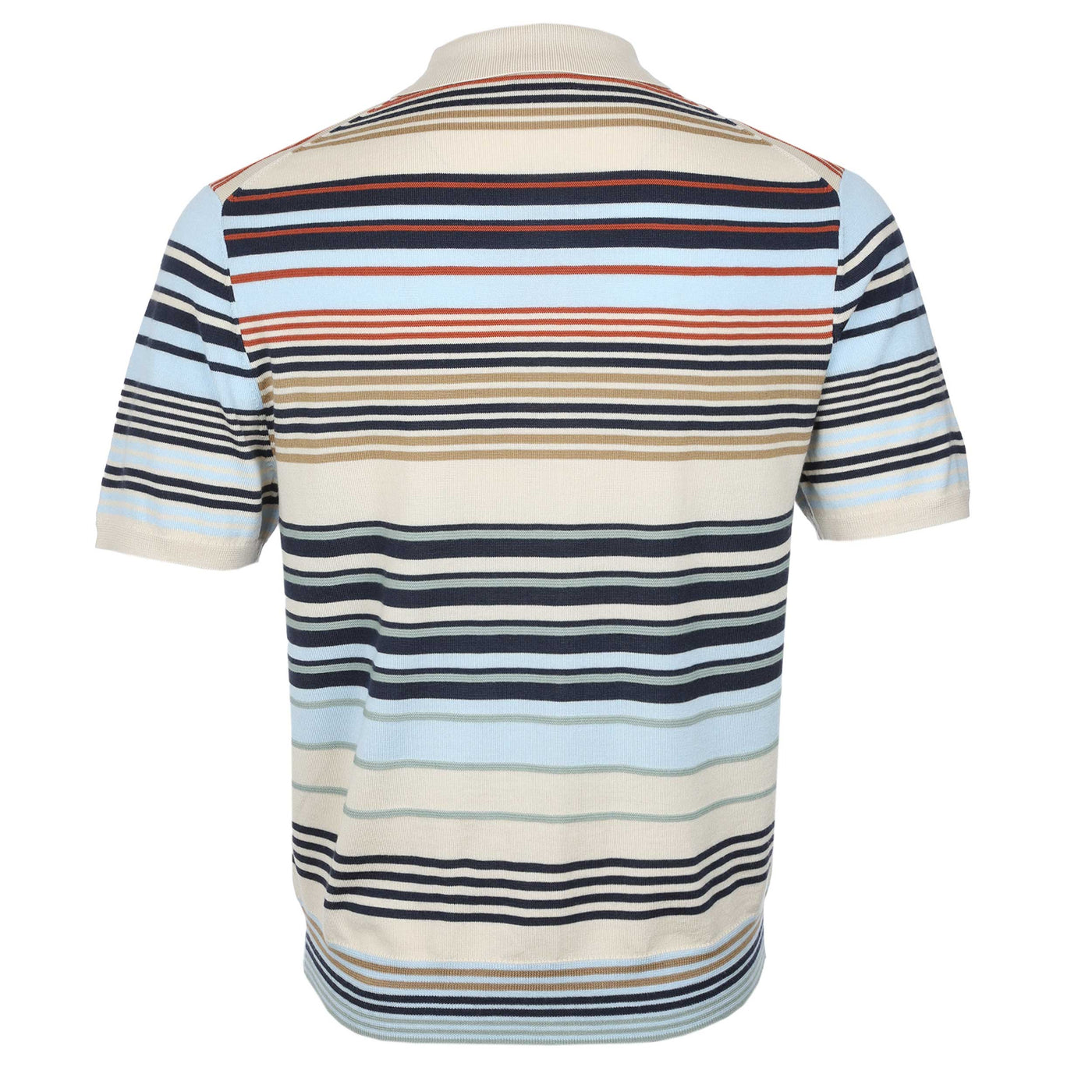 Paul Smith Stripe Sweater SS Polo in Multicolour Back