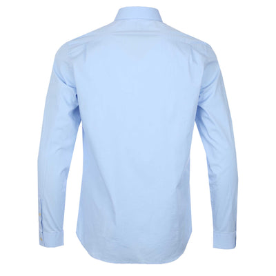 Paul Smith Tailored Fit Zeb Print Emb Shirt in Sky Blue Back