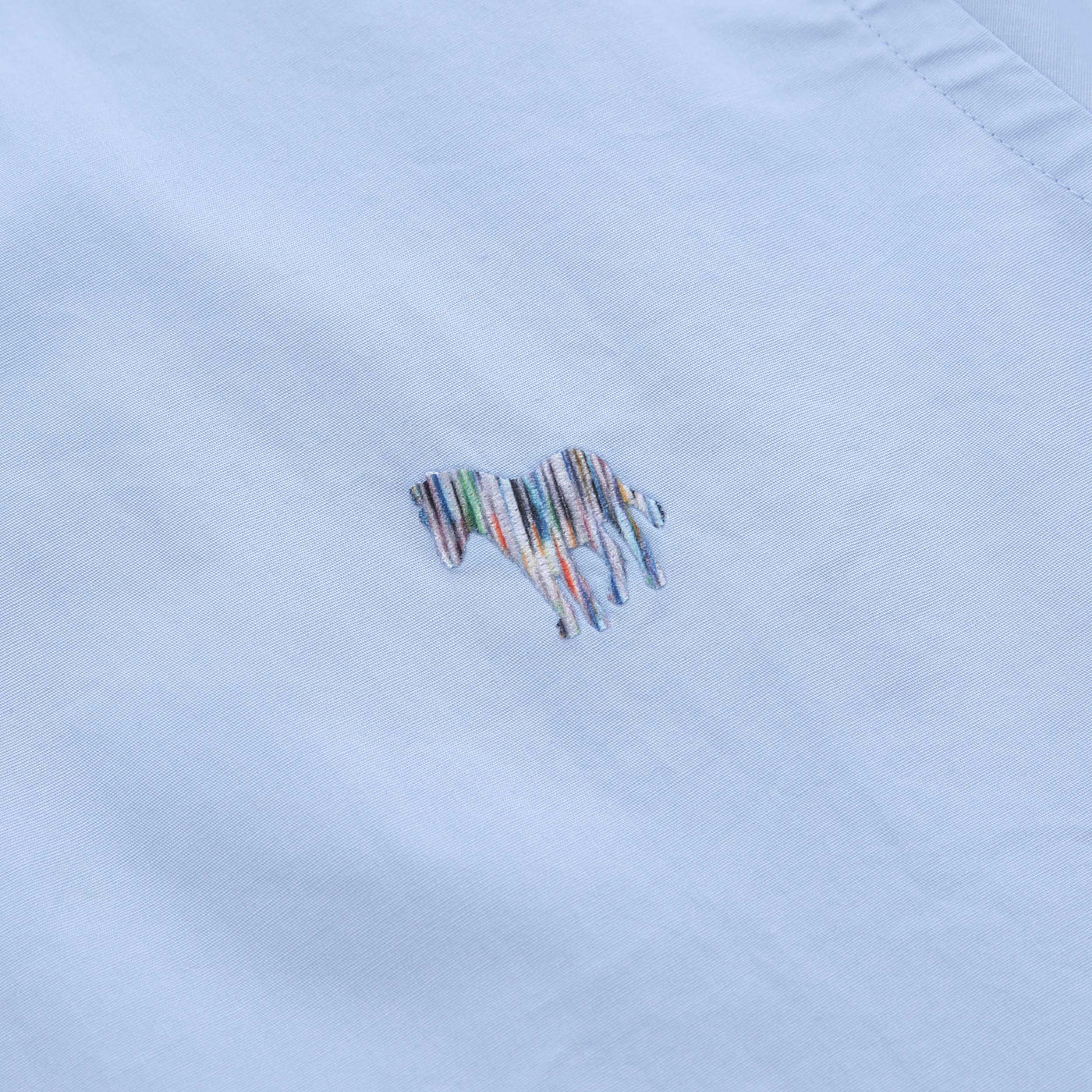 Paul Smith Tailored Fit Zeb Print Emb Shirt in Sky Blue Logo