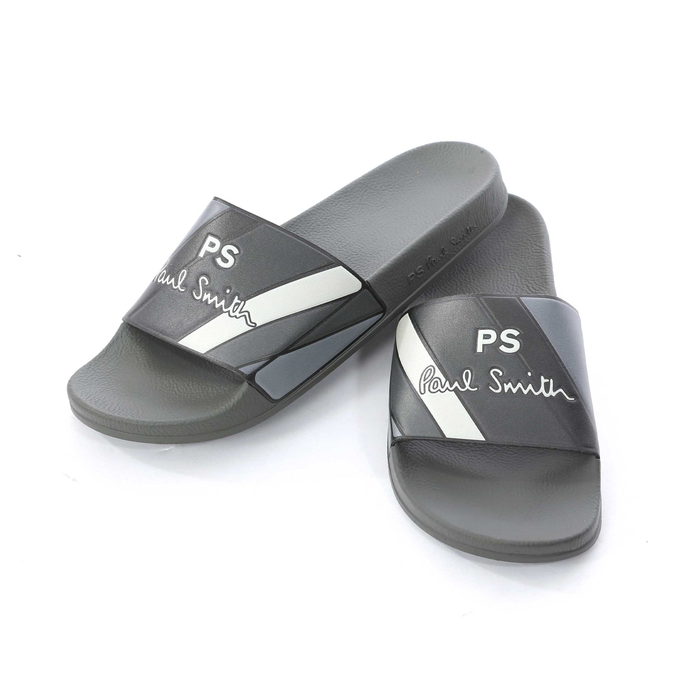 Paul Smith Zed Stripe Slide in Grey Pair