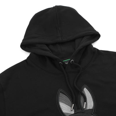 Psycho Bunny Baxter OTH Hoodie Sweat Top in Black Collar