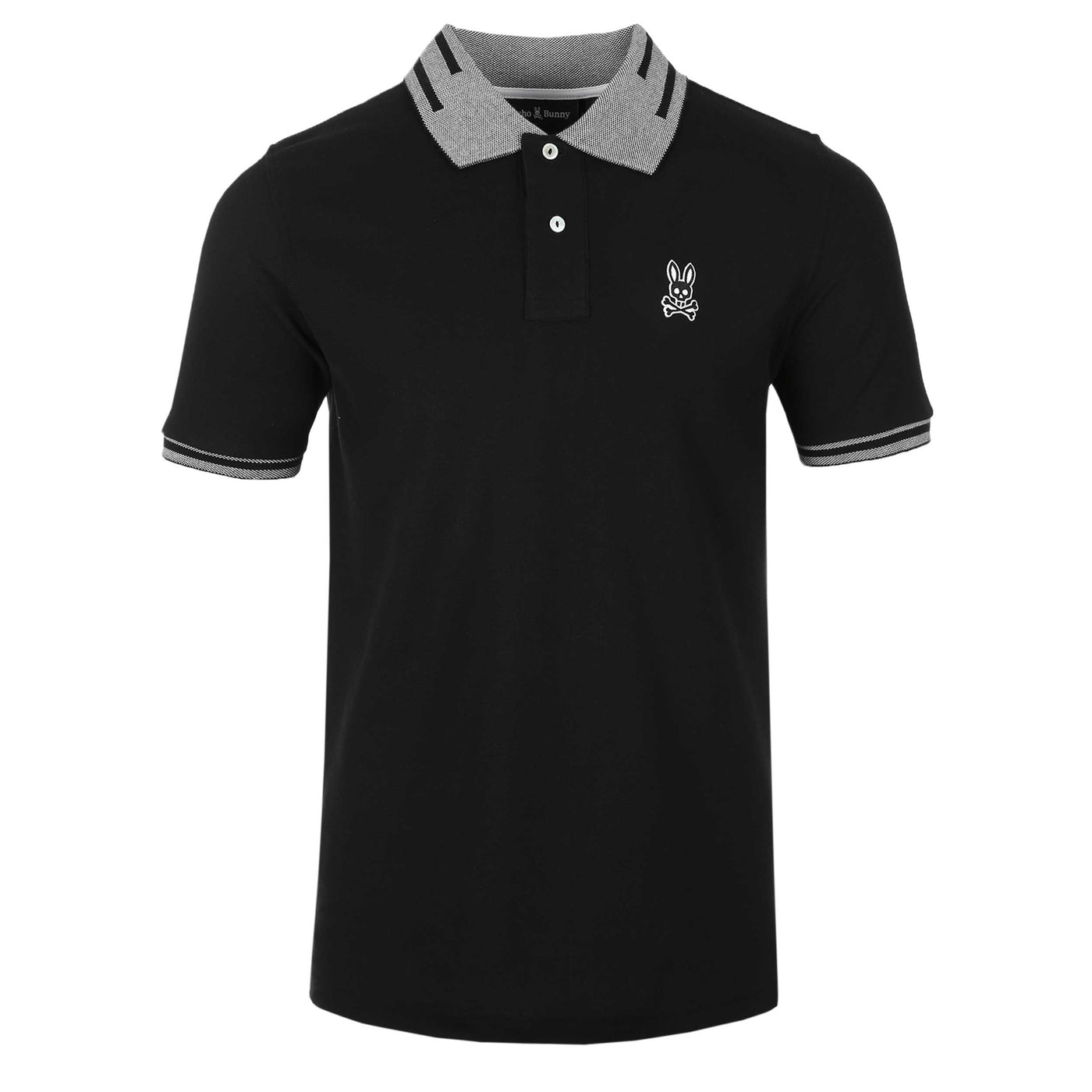 Psycho Bunny Chester Pique Polo Shirt in Black