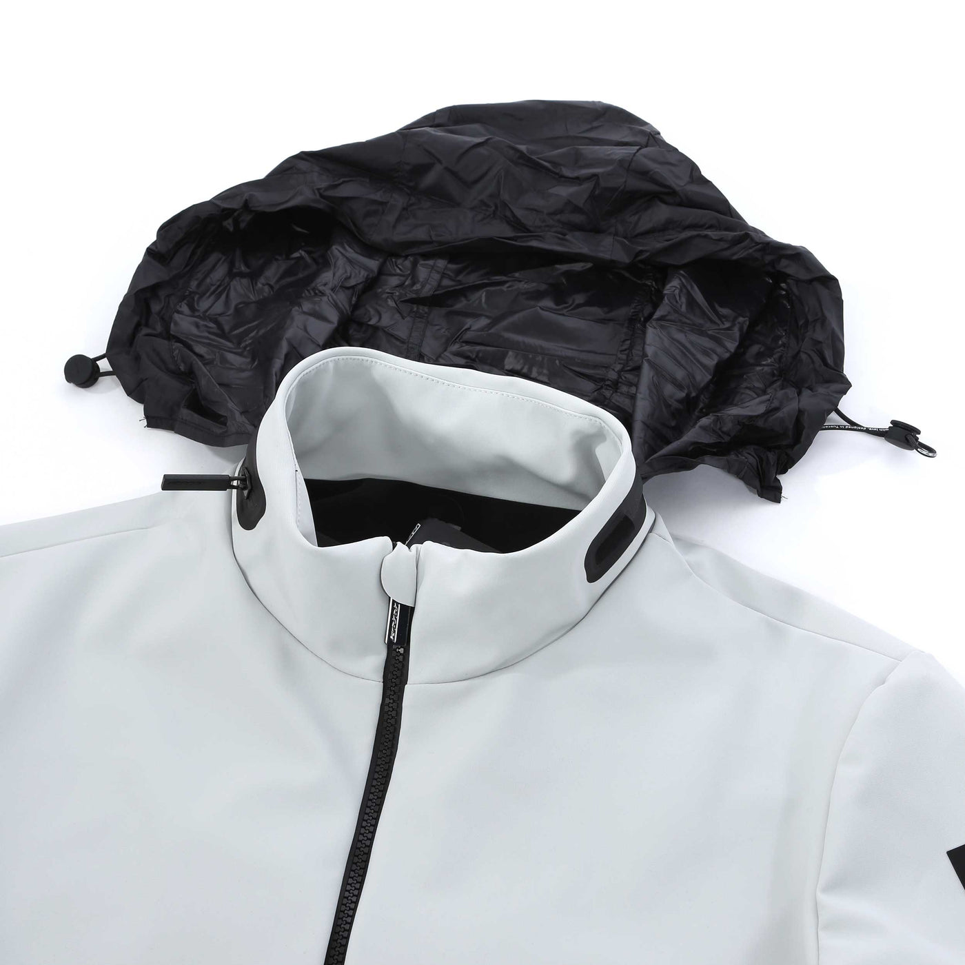 RRD Surflex Benzina Jacket in Light Grey Hood